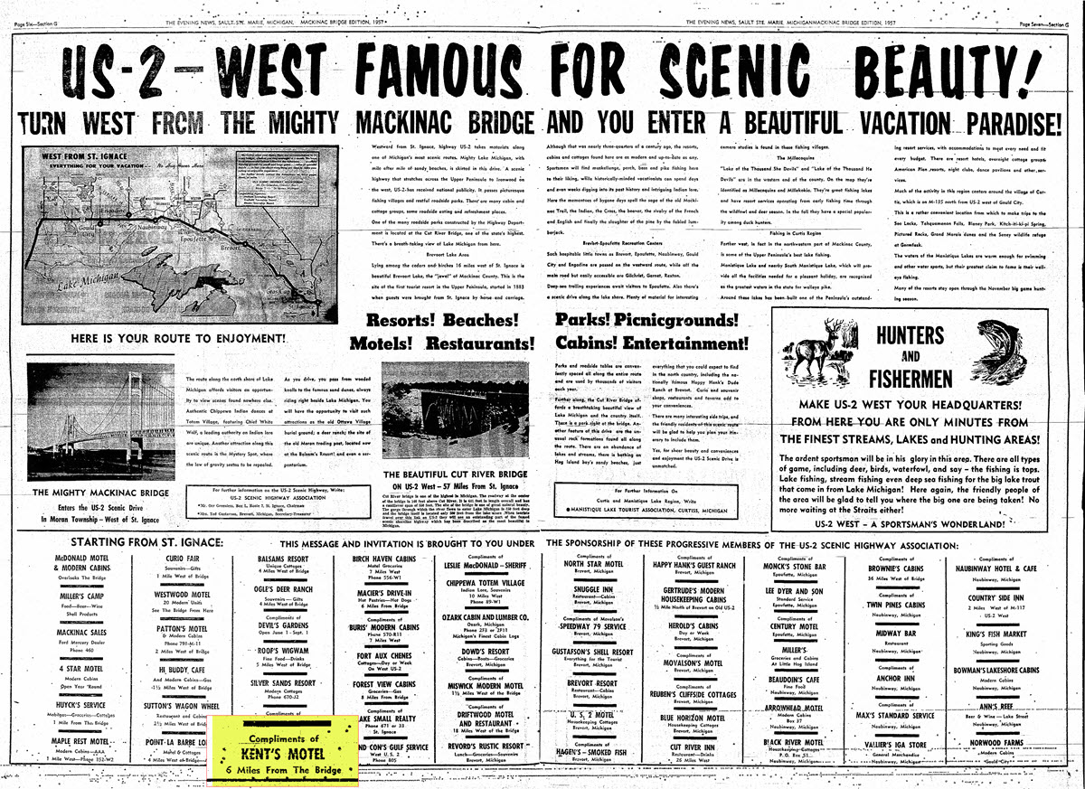 Kent Motel (Kents Motel) - Nov 1957 Promo Ad (newer photo)